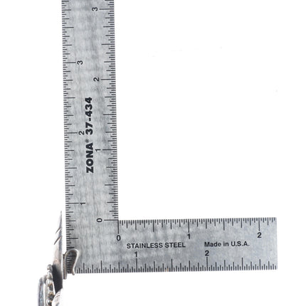 Large tufa cast Bisbee turquoise sterling silver cross pendant