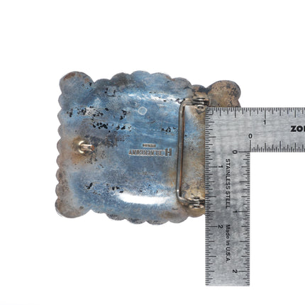 Harrison Blackgoat Navajo Royston turquoise sterling silver belt buckle