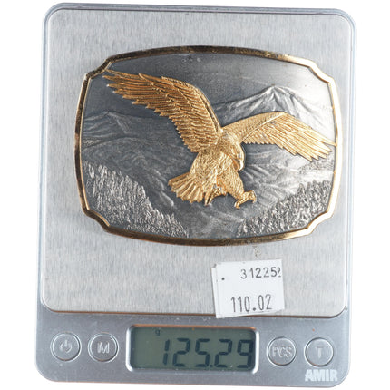 Sterling silver 1982 Bald Eagle US Symbol 200 Anniversary Patriotic belt buckle