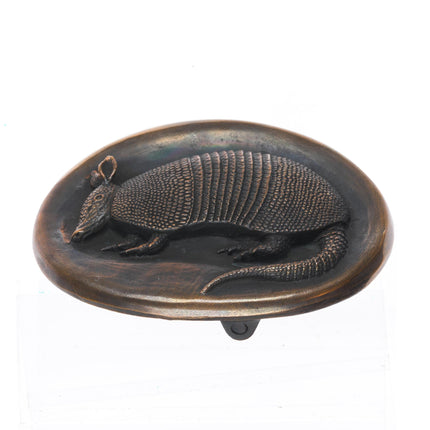 Vintage Retired James Avery Bronze Armadillo Belt buckle/box