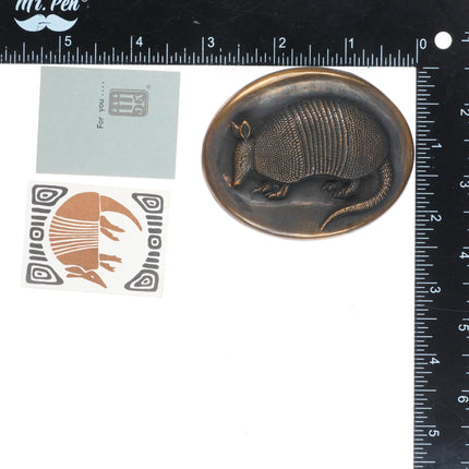 Vintage Retired James Avery Bronze Armadillo Belt buckle/box