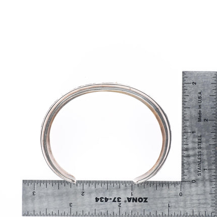 6.6" Vintage Tommy Singer Navajo sterling silver horses cuff bracelet