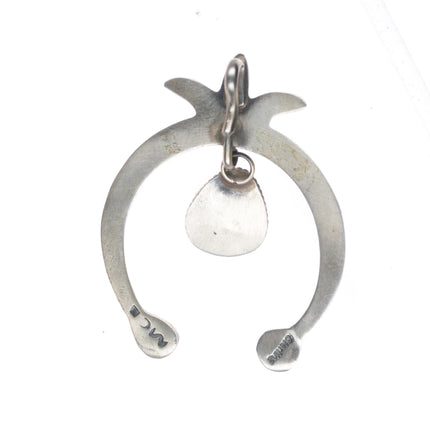 Mary Cayatineto Navajo sterling silver Naja pendant with turquoise