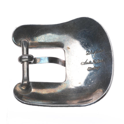 3/4" Dale Harris Santa Fe Hand Engraved sterling silver ranger belt buckle set