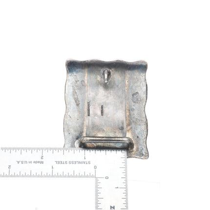 Vintage Southwestern sterling silver hand stamped US Dollar belt buckle