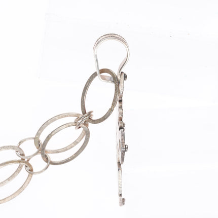 LB Southwestern sterling silver 24k gold accents cross pendant/necklace