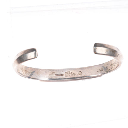 6.5" David Rosales Navajo Supersmith sterling silver channel inlay cuff bracelet