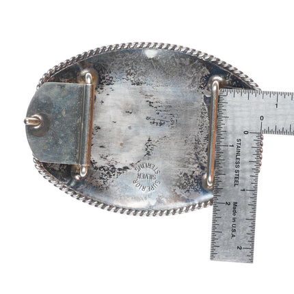 14k gold/Sterling silver Superior hand engraved trophy/western belt buckle