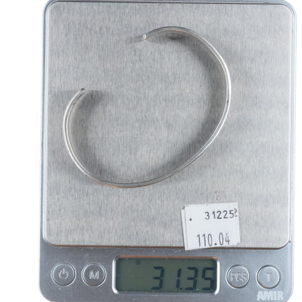 7.25" Troy Lamer Navajo sterling silver slim stacker stamped cuff bracelet