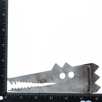 Stuart Kraft Dallas Texas sterling silver wild beast modernist belt buckle