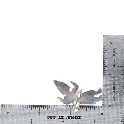 sz6.75 Vintage Zuni turquoise Rainbow Man sterling silver ring