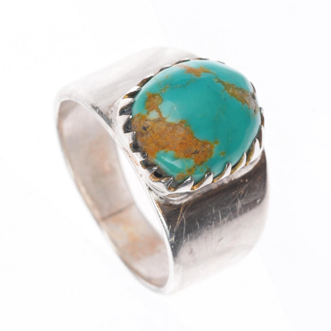 sz10.5 Vintage Navajo sterling silver turquoise size 10.5 ring