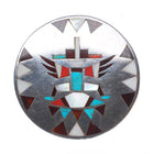 Vintage Natachu Zuni sterling silver knifewing inlay large pendant/pin