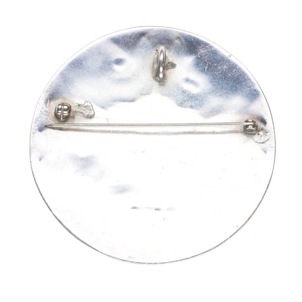 Vintage Natachu Zuni sterling silver knifewing inlay large pendant/pin