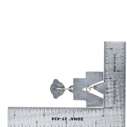 40's-50's Vintage Zuni Kachina Chandelier sterling silver turquoise earrings