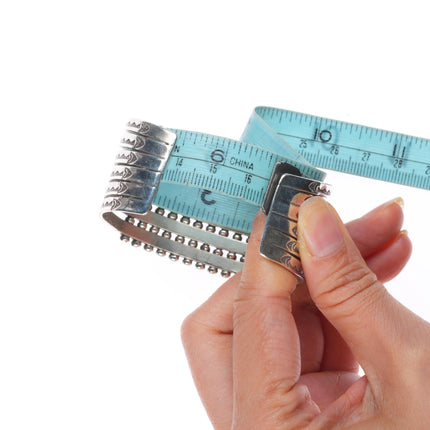 6.5" c1940 Zuni square cut 6 stack turquoise row cuff bracelet sterling silver