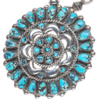 Vintage Nieto Zuni #8 spiderweb Turquoise cluster pendant/beaded necklace