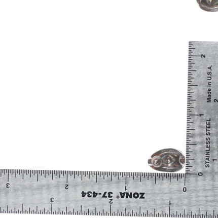 Retired James Avery 14k gold/Sterling silver beaded lattice earrings