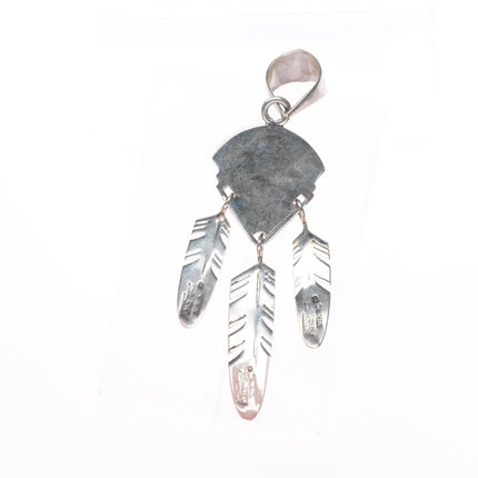 Ray Tracey Knifewing Navajo sterling silver, sugilite/opal pendant/earrings