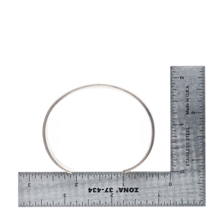 6.4" Thomas Singer Navajo sterling silver chip inlay turquoise cuff bracelet