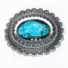 Big Vintage Orville Tsinnie Navajo sterling silver belt buckle w/large turquoise