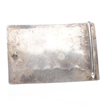 Dan Simplicio Zuni sterling silver turquoise snake belt buckle vintage