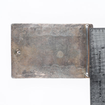 Dan Simplicio Zuni sterling silver turquoise snake belt buckle vintage