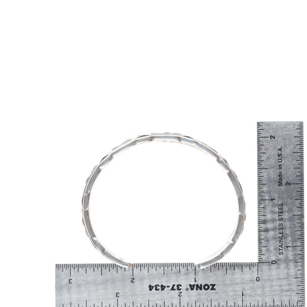 6.6" Vintage Navajo Deep stamped sterling silver SB cuff bracelet