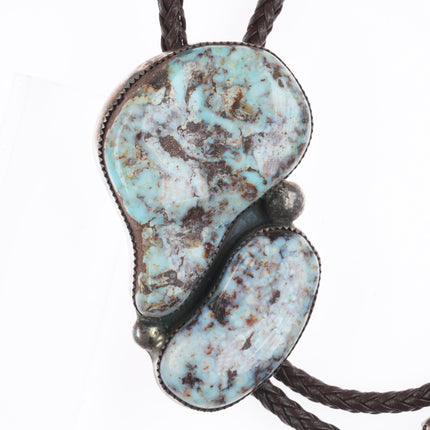 Vintage Phil Zachary Dry Creek Turquoise southwestern sterling silver bolo tie