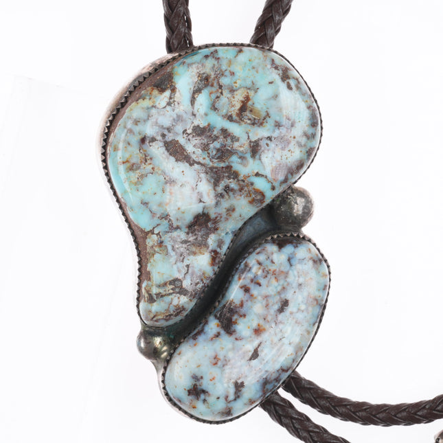 Vintage Phil Zachary Dry Creek Turquoise southwestern sterling silver bolo tie
