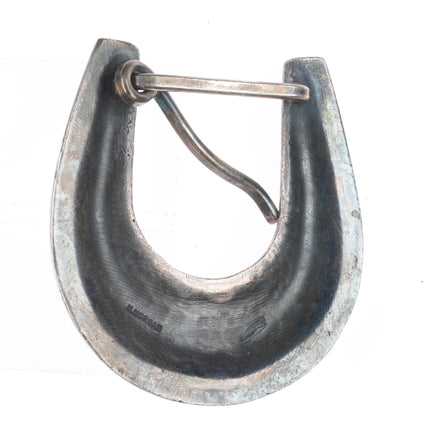 Vintage Harry Morgan Navajo sterling silver turquoise 1" ranger belt buckle set