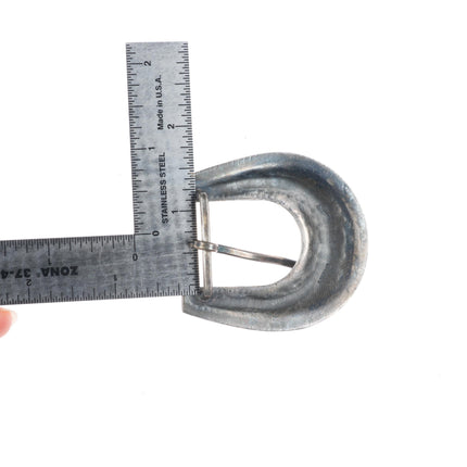 Vintage Harry Morgan Navajo sterling silver turquoise 1" ranger belt buckle set