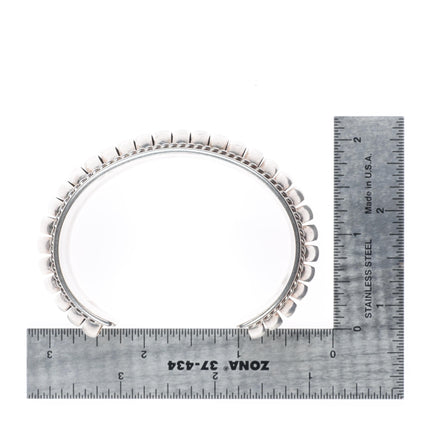 6.5" Thomas Charley Navajo sterling silver segmented melon cuff bracelet