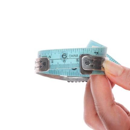 6.25" c1940 Maisels/Fred Harvey Thunderbirds Cerrillos turquoise cuff bracelet