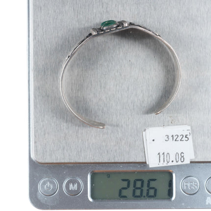 6.25" c1940 Maisels/Fred Harvey Thunderbirds Cerrillos turquoise cuff bracelet