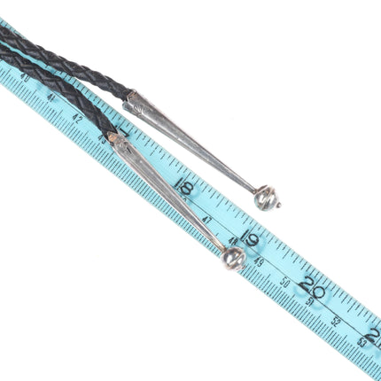 Vintage Sterling silver turquoise Navajo Jonathan Nez bolo tie