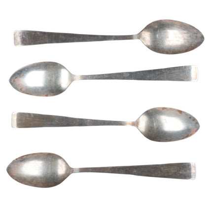 c1940's Vintage Navajo sterling silver hand stamped spoon set