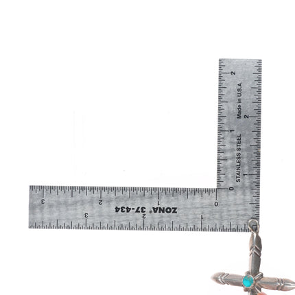 Vintage Navajo/Zuni sterling silver/turquoise snake eye cross collection/lot