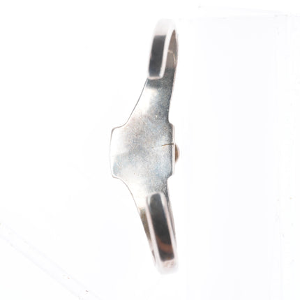 6.3" Bisbee Spiderweb turquoise vintage Navajo sterling silver cuff bracelet