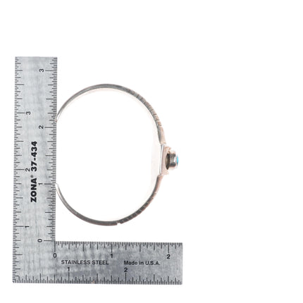 6.3" Bisbee Spiderweb turquoise vintage Navajo sterling silver cuff bracelet