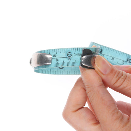 6.25" Vintage Zuni sterling silver chunky turquoise row cuff bracelet