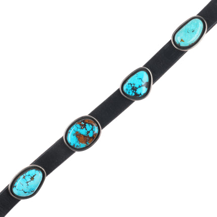 Royce "Eagle Boy" Kohlmeyer high grade turquoise sterling silver concho belt