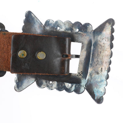 Ike Wilson (1900-1942) Navajo First Phase style sterling silver concho belt