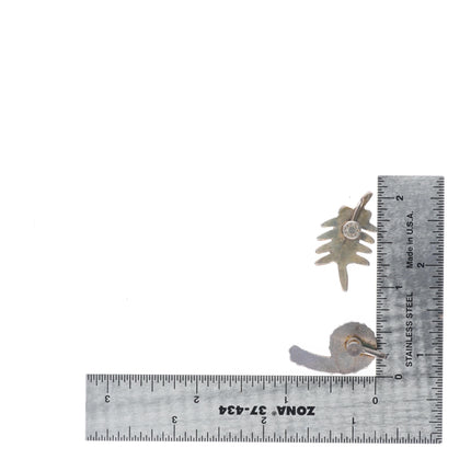 2 pr vintage Zuni sterling silver petit point turquoise screw back earrings