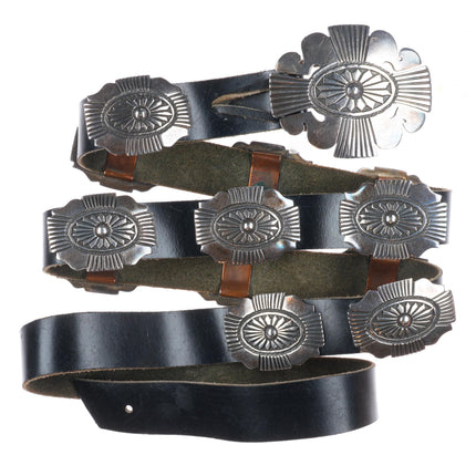 49" Vintage Navajo sterling silver ketoh style concho belt Patrick Williams