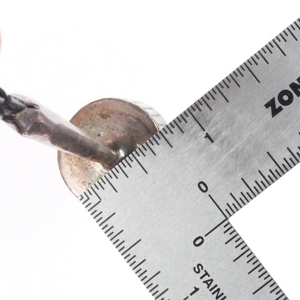 c1960 c-31 Calabaza Santo Domingo sterling silver turquoise inlay bolo tie