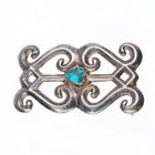 Vintage Navajo sterling silver, cast belt buckle with nice turquoise
