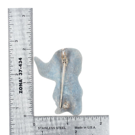 Allen Pooyouma Hopi Overlay Mud Man Kachina pendant pin/brooch sterling silver