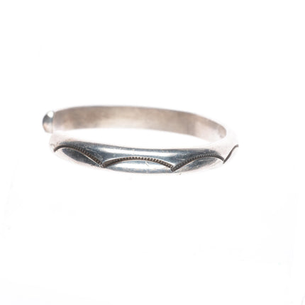 6.3" Vintage Navajo sterling silver sturdy stacker cuff bracelet