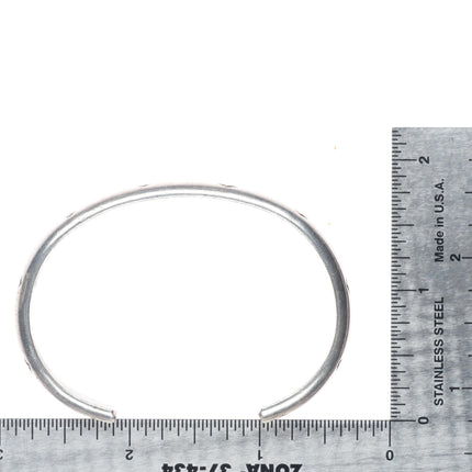 6.3" Vintage Navajo sterling silver sturdy stacker cuff bracelet